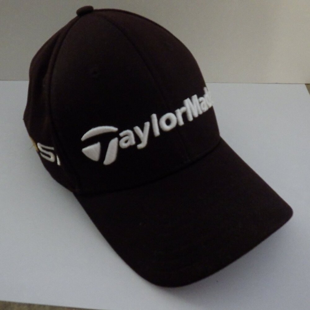Taylor Made Golf Strap Back Hat Adult One Size Adjustable M1 PSI Brown White Cap